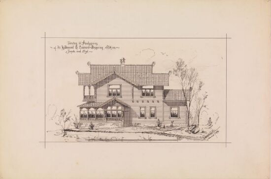 Bolig for hr. kjøpmann G. Coward, Skien - påbygning