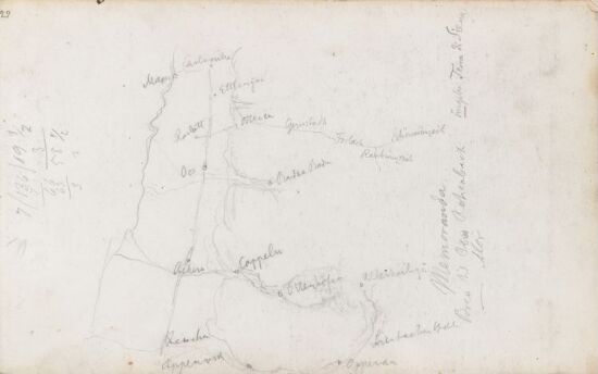 Riss av kart over Schwartzwald