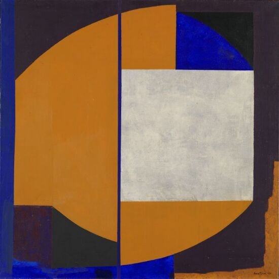 Oker med grått kvadrat