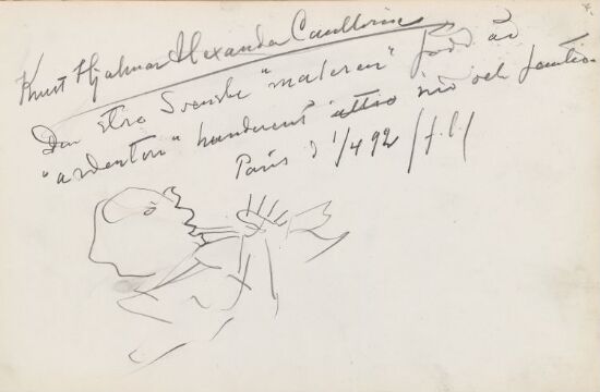 Karikatur av Knut Hjalmar Alexander Caullvine