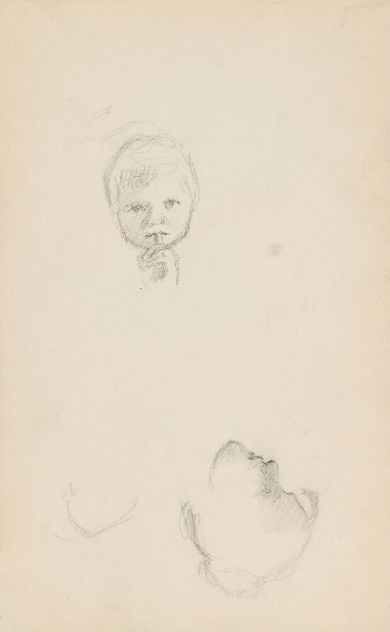 Kvinneprofil; barneportrett