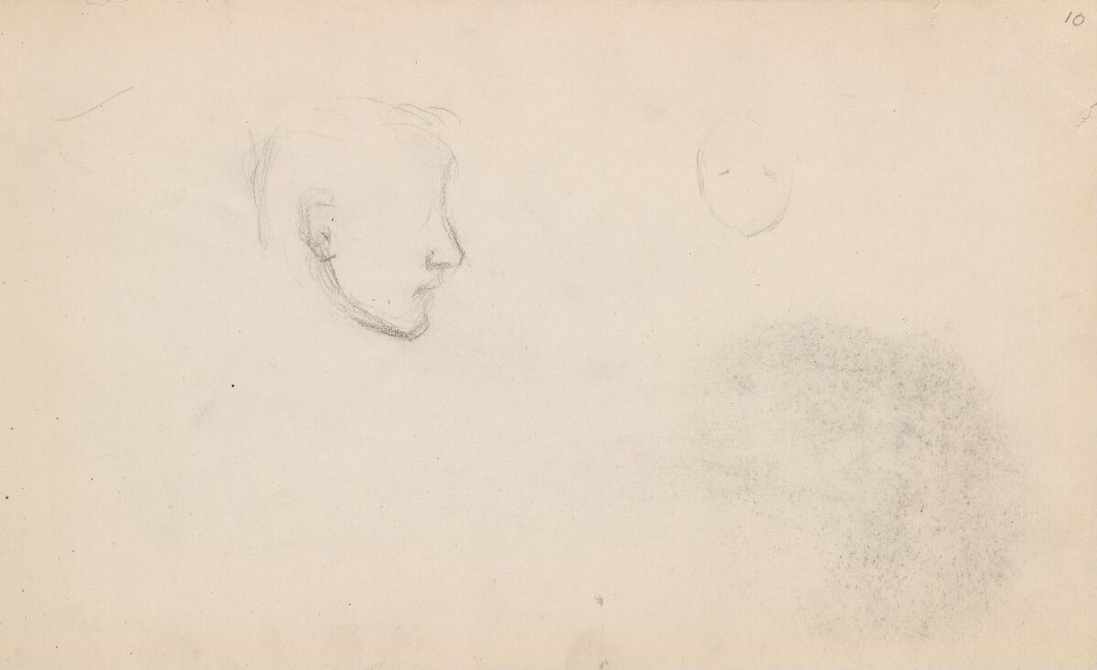 Signe Scheel, Riss av profil; riss av ansikt – Nasjonalmuseet – Collection