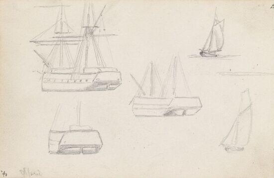 Studier av skip og seilbåter
