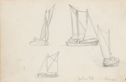 Studier av seilbåt, Kleven