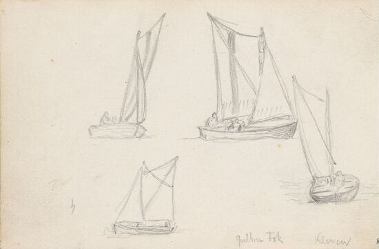 Studier av seilbåt, Kleven