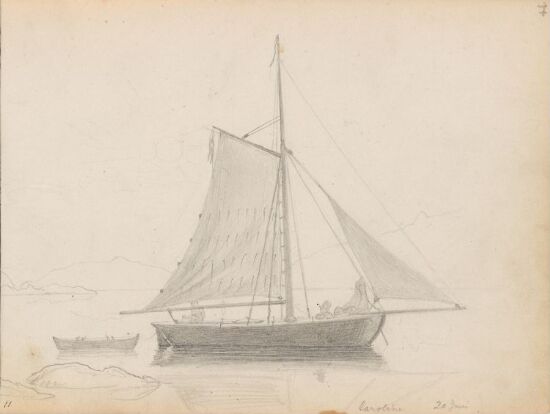 Seilbåten "Caroline" på fjorden