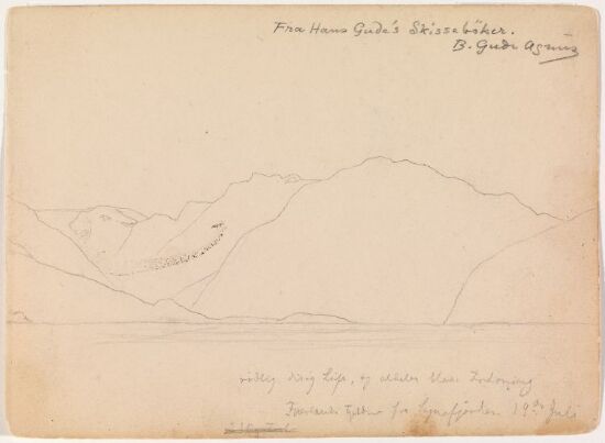 Fjærlandsfjellene sett fra Sognefjorden