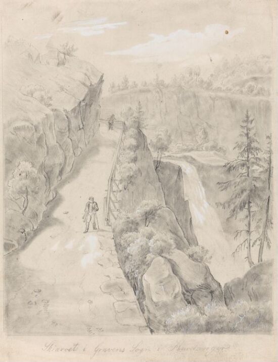 Skjervet, Granvin i Hardanger. Etter J. Frich