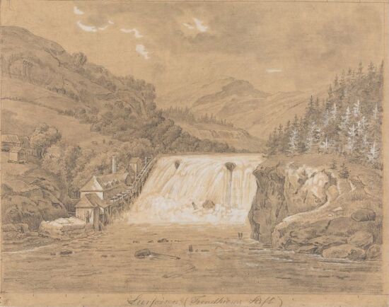 Leirfossen i Trondheim. Etter J. Frich