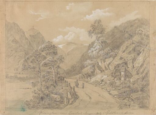 Slinclairs monument ved Kringen i Gudbrandsdalen. Etter J. Frich