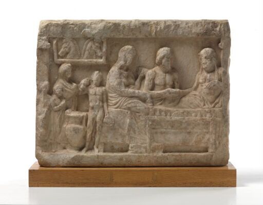 Votive relief with banquet scene