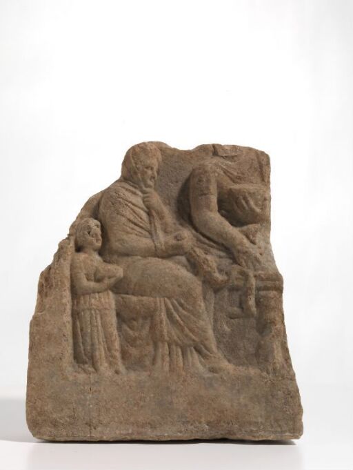 Funerary relief with banquet scene