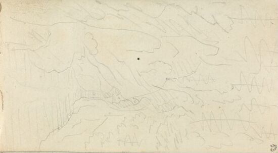 Riss av trangt elveparti