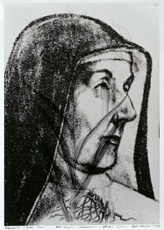 Margarethe Lachan (1866–1953) Kvit skogfrue, Cephalanthera longfolia, sjelden