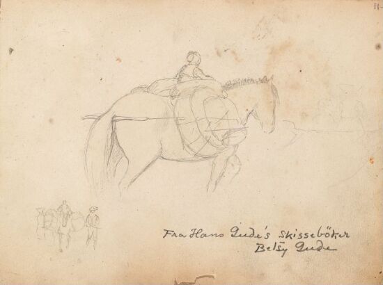 Kløvhest med barn på ryggen