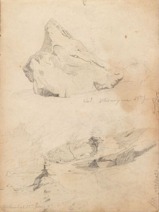 Klippe ved Hurrungene; fra Fortunsdalen