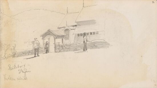 Utenfor Eidsborg stavkirke