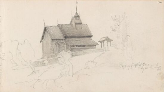 Eidsborg stavkirke en gråværsdag