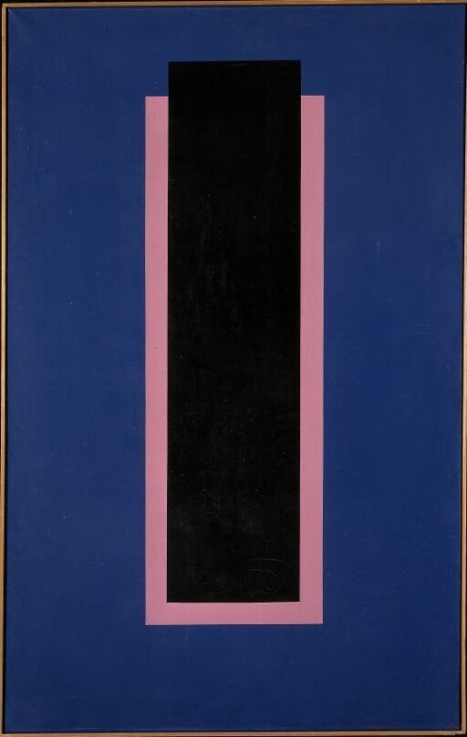 Black Rectangle in Pink and Blue