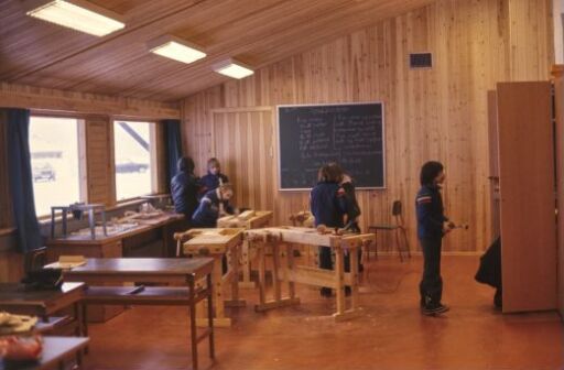 Fra aktivitetsrommet på Láhpoluoppal barneskole