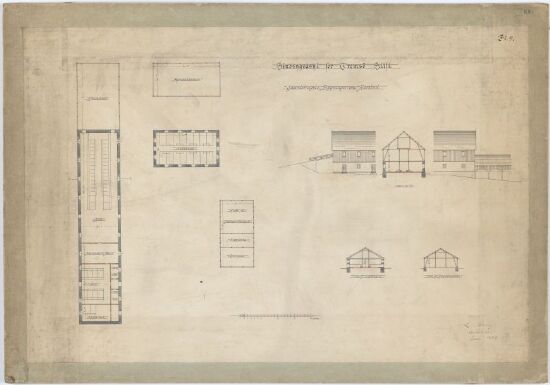 Asyl for Tromsø Stift, skjema av gårdsbygningene ved Harstad