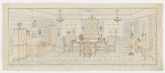 Stueinnredning for herr og fru Waal