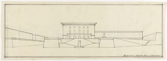 Forslag til et Kunstnernes Hus, fasadeoppriss