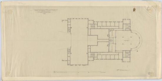Utvidelse av Nationaltheateret, plan av 2. etasje