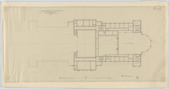 Utvidelse av Nationaltheatret, plan av 3. etasje