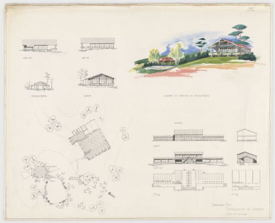 Cabin for Fougner. Interior sketch