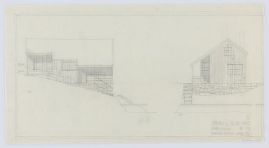 Sommerhus for Aarnes. Skisser