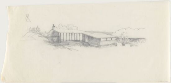 Summer house for Ringdal. Perspective drawing