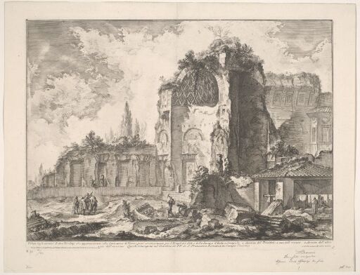 View of the ruins of two Triclinia which belonged to the Golden House ...