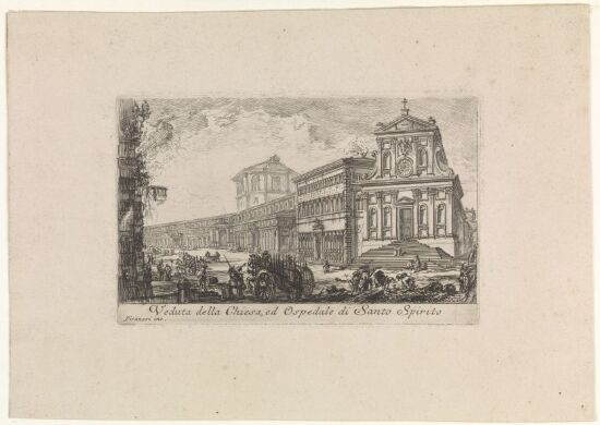 View of the Church and Hospital of S. Spirito