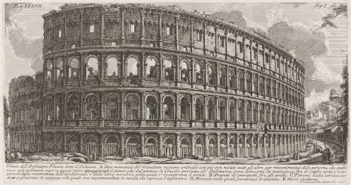 View of the Flavian Amphitheatre, called the Colosseum