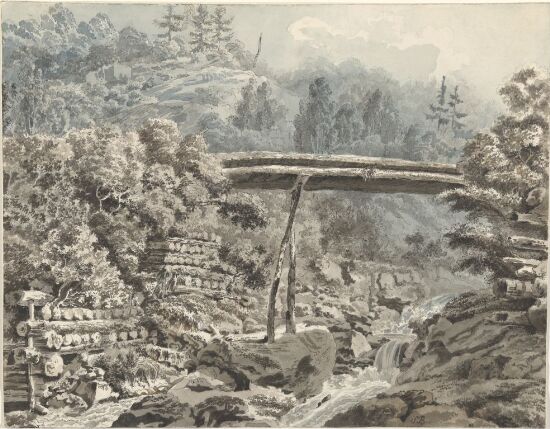 Bro og bekk i landskap