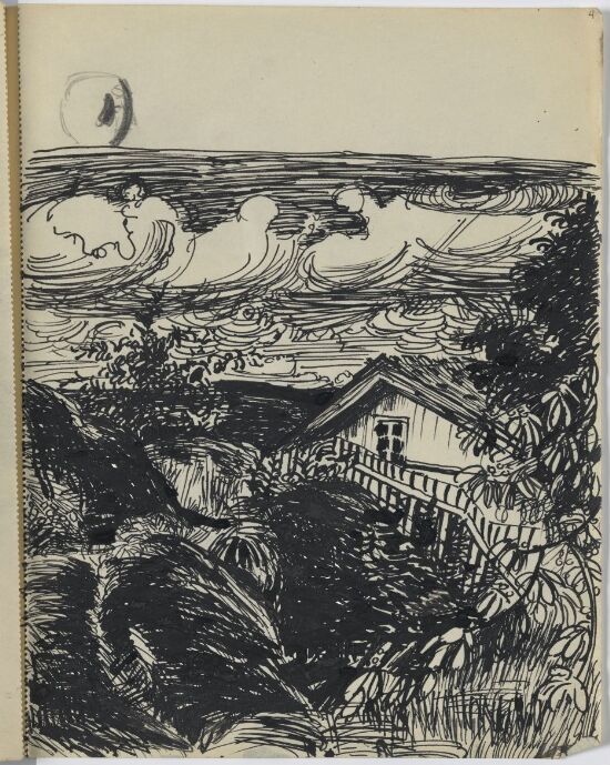 Coastal landscape with houses