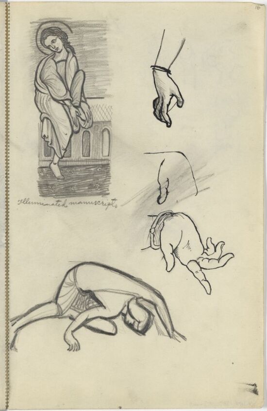 Figurstudier; Illuminerte manuskripter