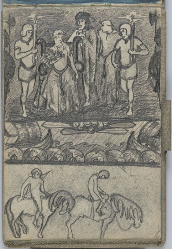Figurstudie med nordiske scener