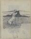 Dog in Landscape; Study of Hand