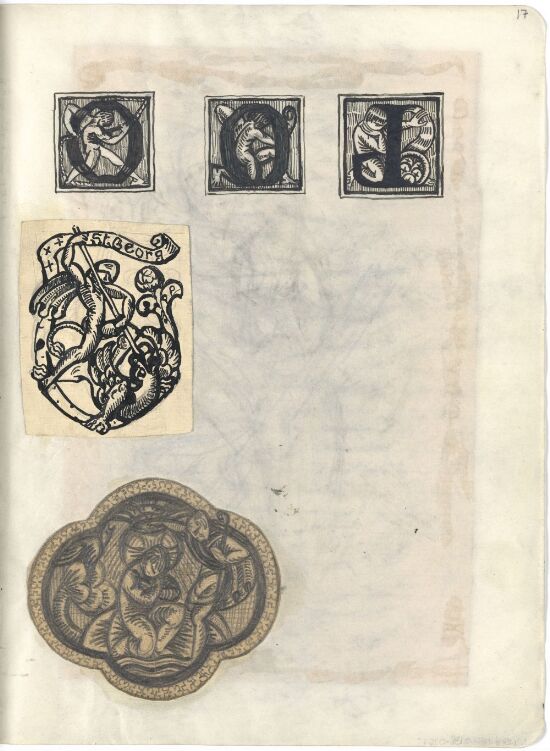 Initialer; St. Georg; Glassmaleri