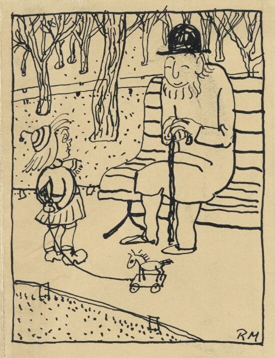 Gammel mann og liten pike