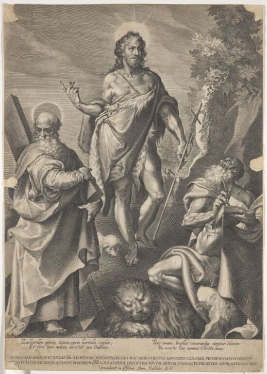 Døperen Johannes, Den hellige Andreas og Den hellige Hieronymius