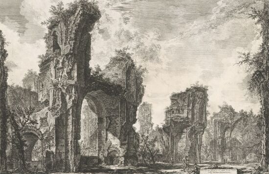 Ruins of the Xystus, the central hall of the Antonine Baths