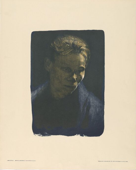 Arbeiderkvinne med blått sjal