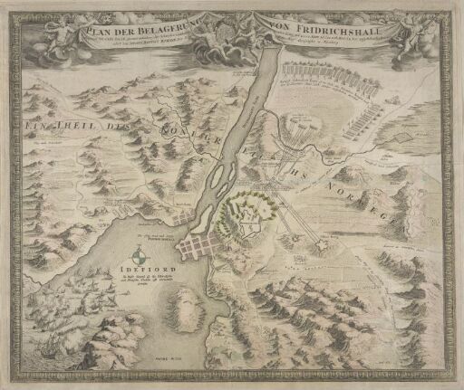 Plan der Belagerung von Fridrichshall angefangen von Carl XII