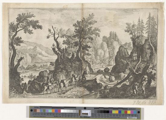 Landscape with winding road in the mountains