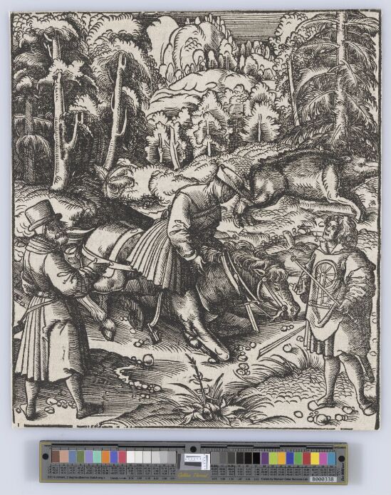 Scene fra "Die geuerlicheiten vnd einsteils der geschichten des loblichen streytparen vnd hochberümbten helds vnd Ritters herr Tewrdannckhs"