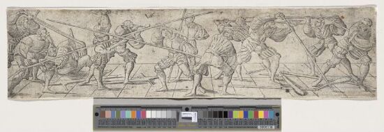 Tretten soldater engasjert i fekteøvelser