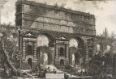 View of the monument erected by the Emperor Titus commemorating his restoration of the aqueducts of the Anio